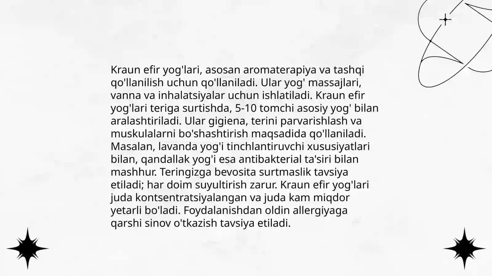 Kraun efirlar - dori vositalari sifatida 4