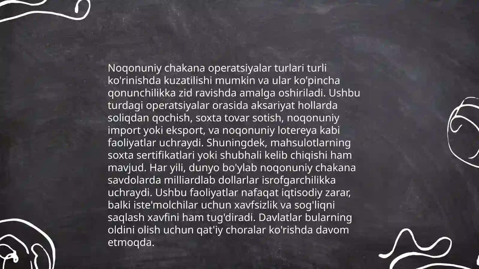 Chakana operatsiyalar bilan bog'liq noqonuniy operatsiyalar va ularni oldini olish yo'llari 4
