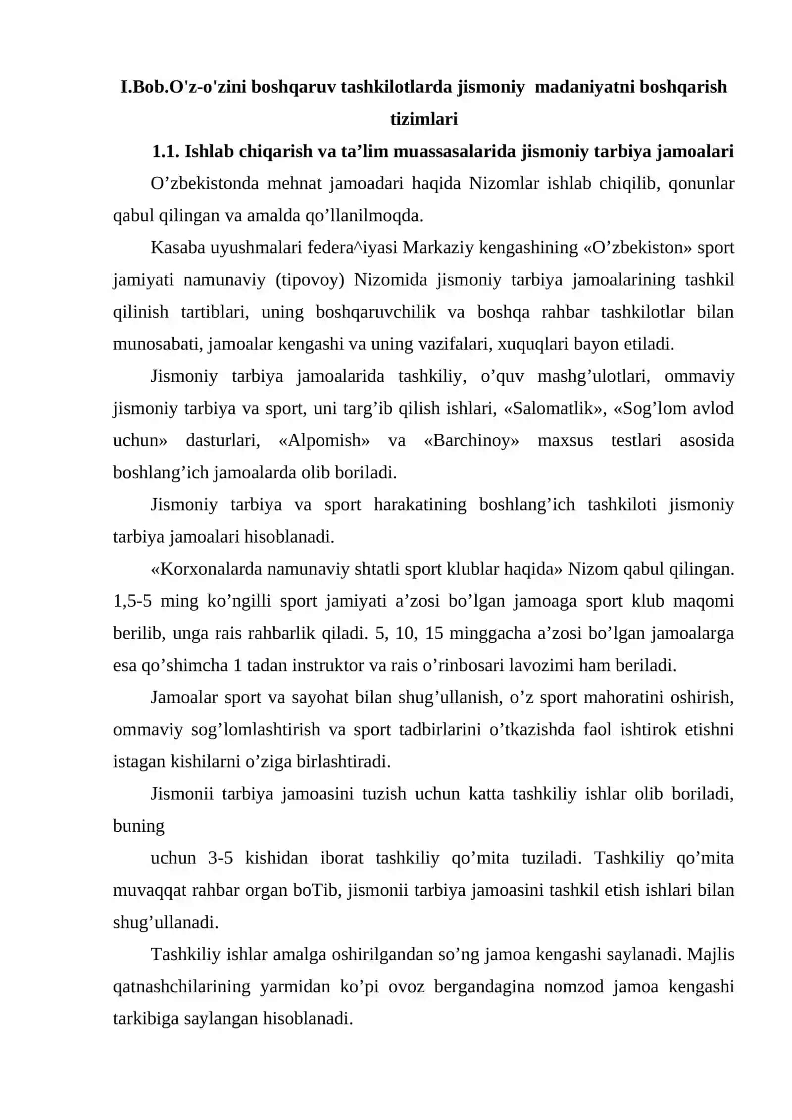 O'Z-O'ZINI BOSHQARUV TASHKILOTLARDA JISMONIY MADANIYATNI BOSHQARISH TIZIMLARI 4