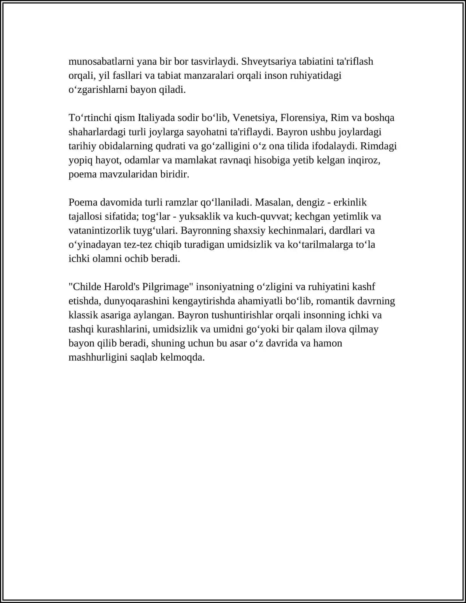 BAYRON POEMALARI 4