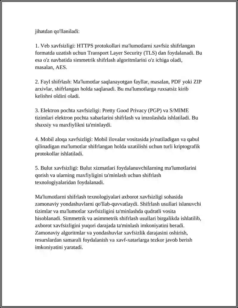 AXBOROT XAVFSIZLIGINI TAMINLASHNING ZAMONAVIY USULLARI VA AMALIY YONDASHUVLARI 4