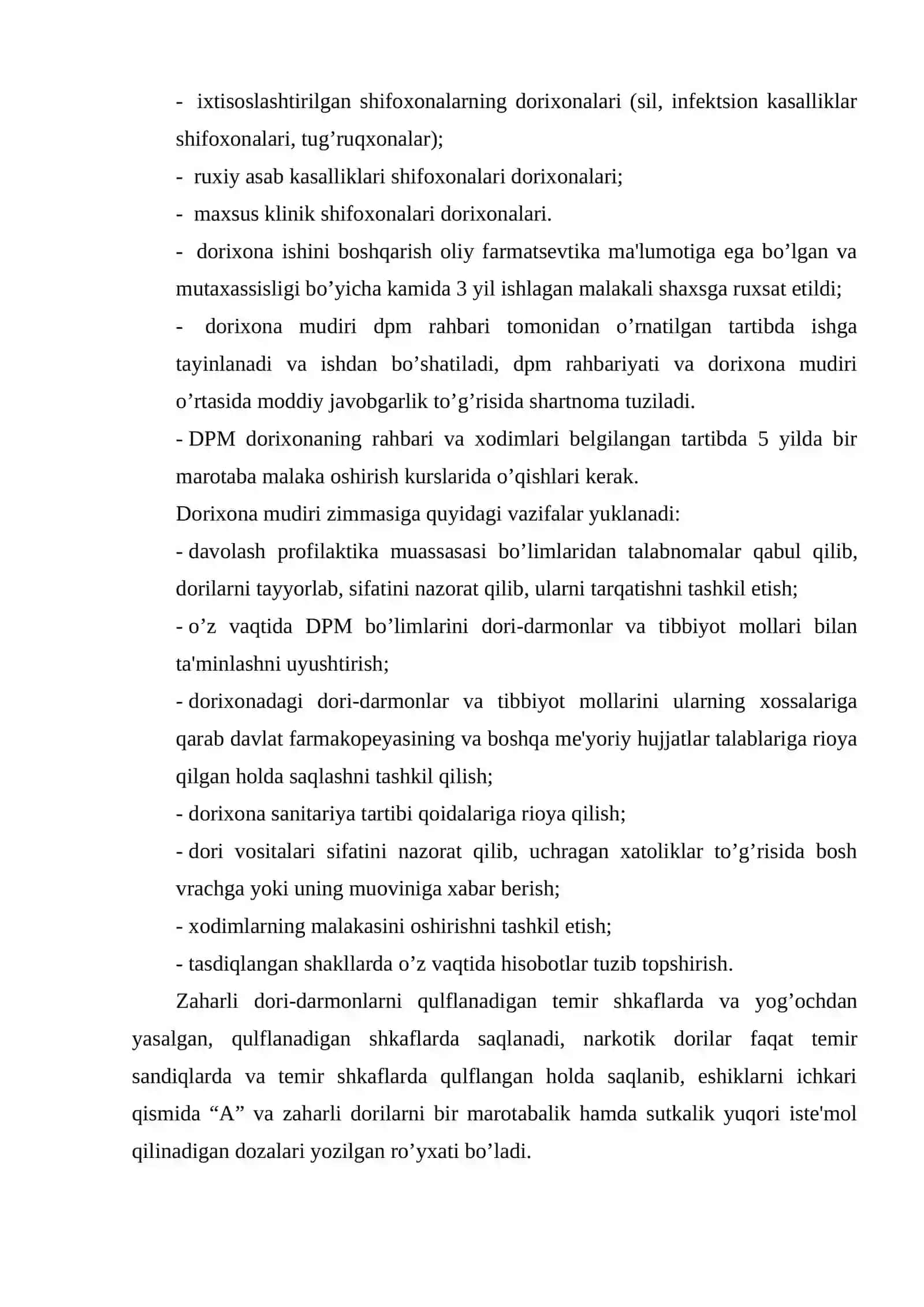 Davolash profilaktika muassasasining dorixonasi 4