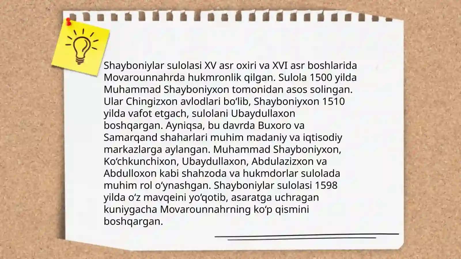 Shayboniylar davrida Buxoro xonligi tashkil etilishi 4