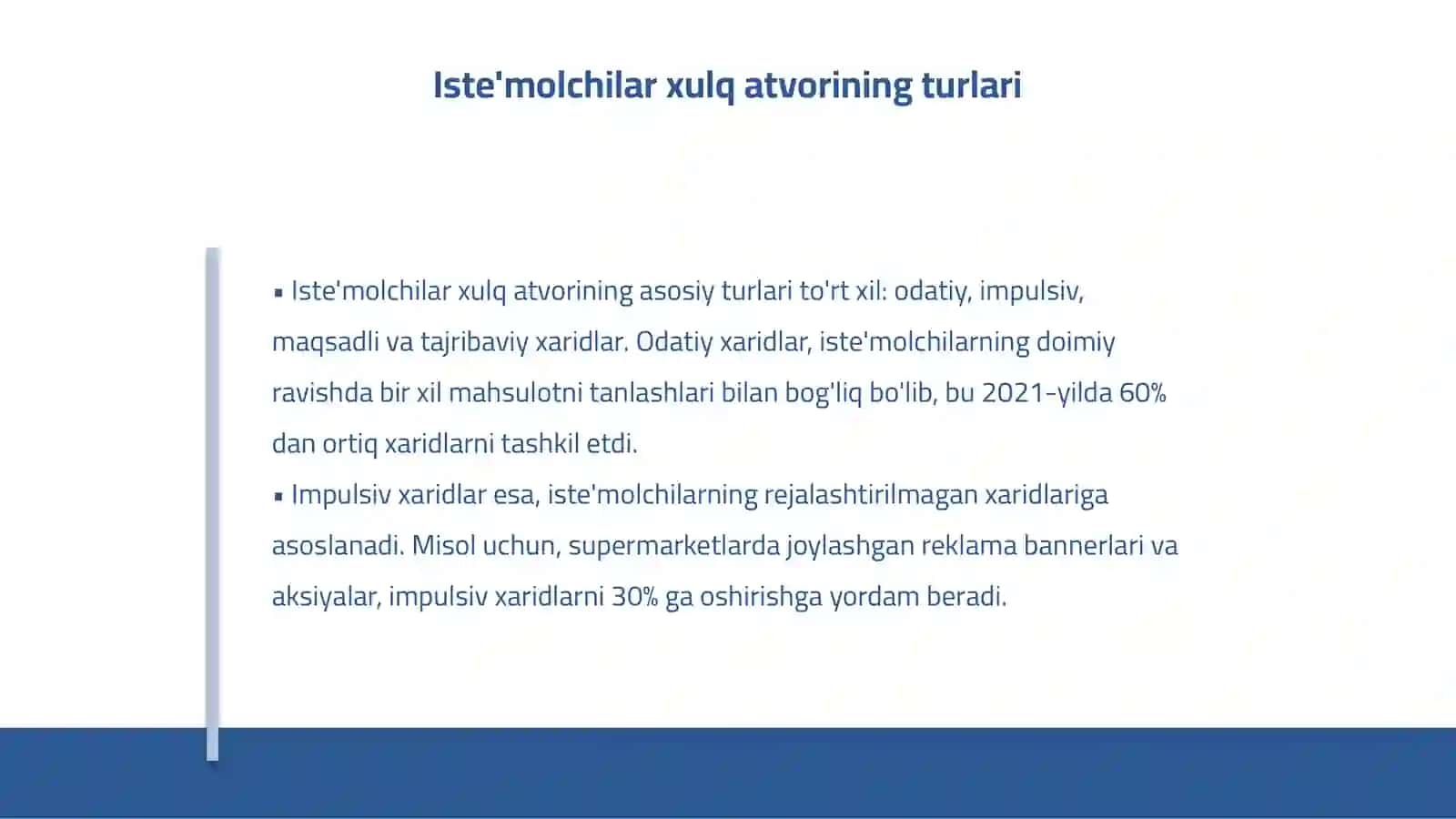 Iste'molchilar xulq atvori va unga ta'sir etuvchi omillar 4