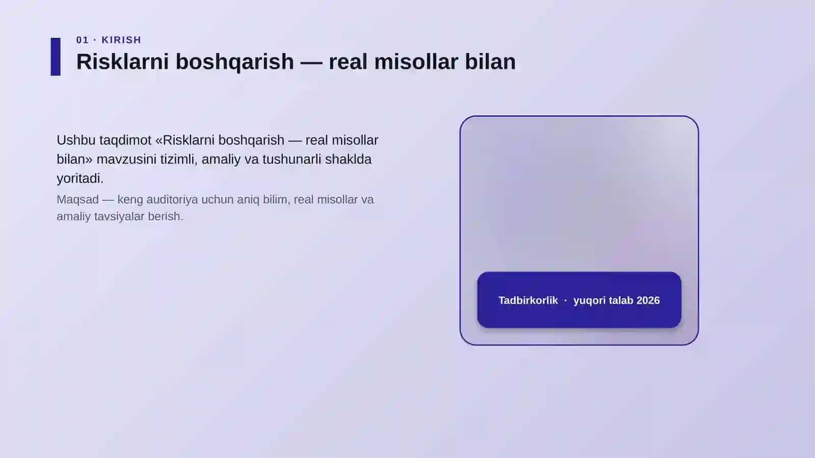 Risklarni boshqarish — real misollar bilan 4