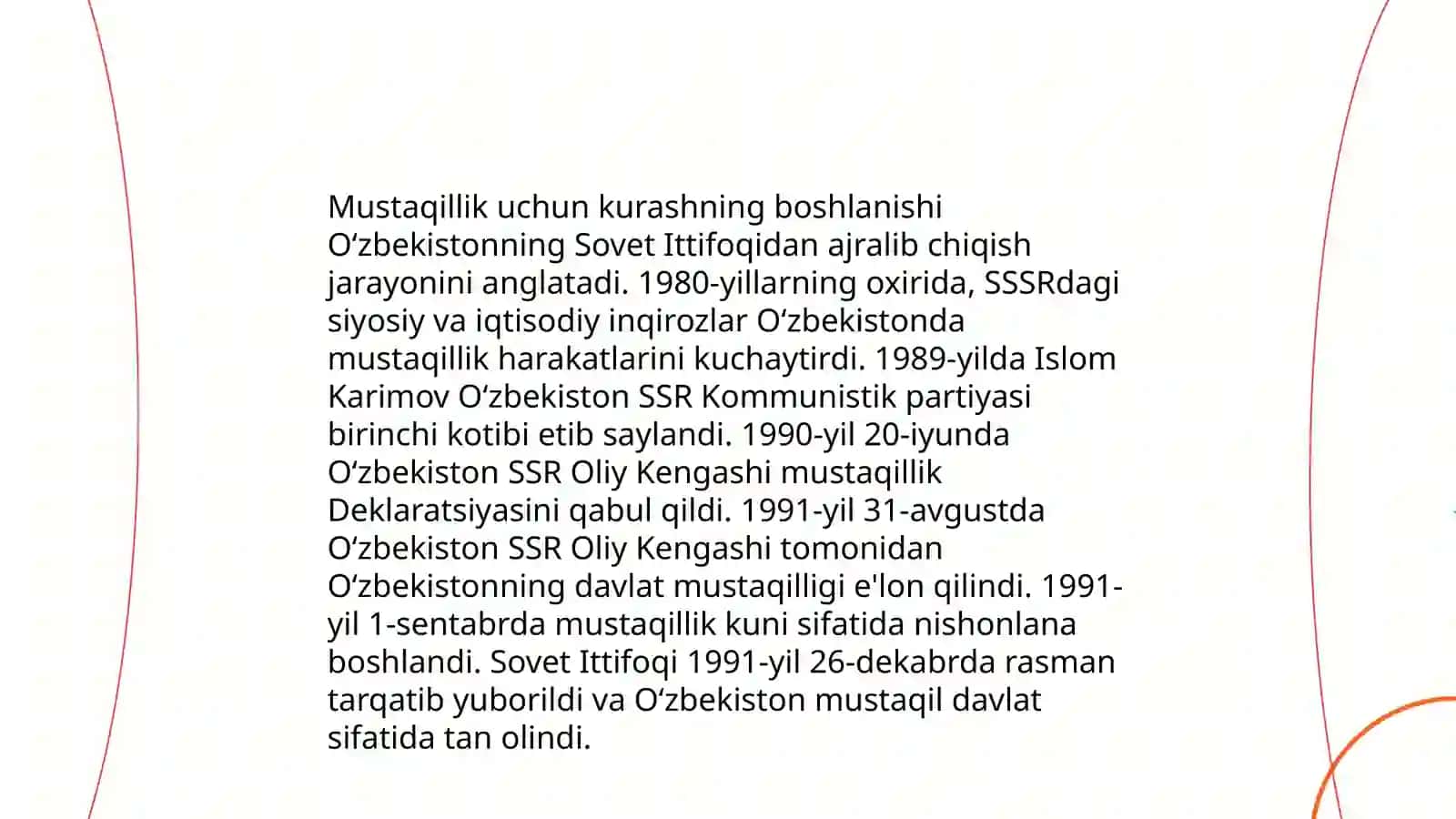 Qayta qurish yillarida O'zbekistondagi ijtimoiy siyosiy vaziyat 4