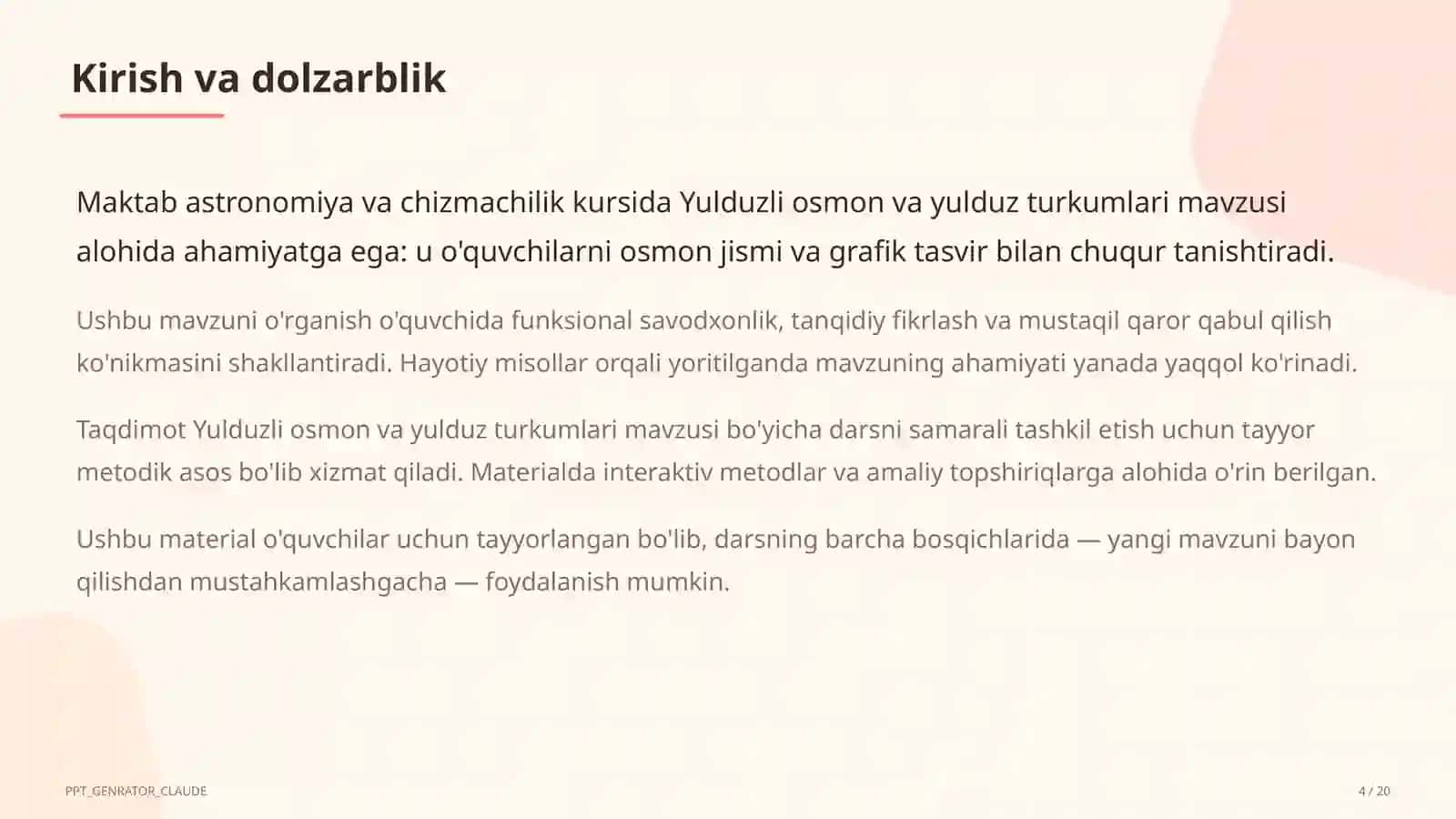 Yulduzli osmon va yulduz turkumlari (8-sinf) 4