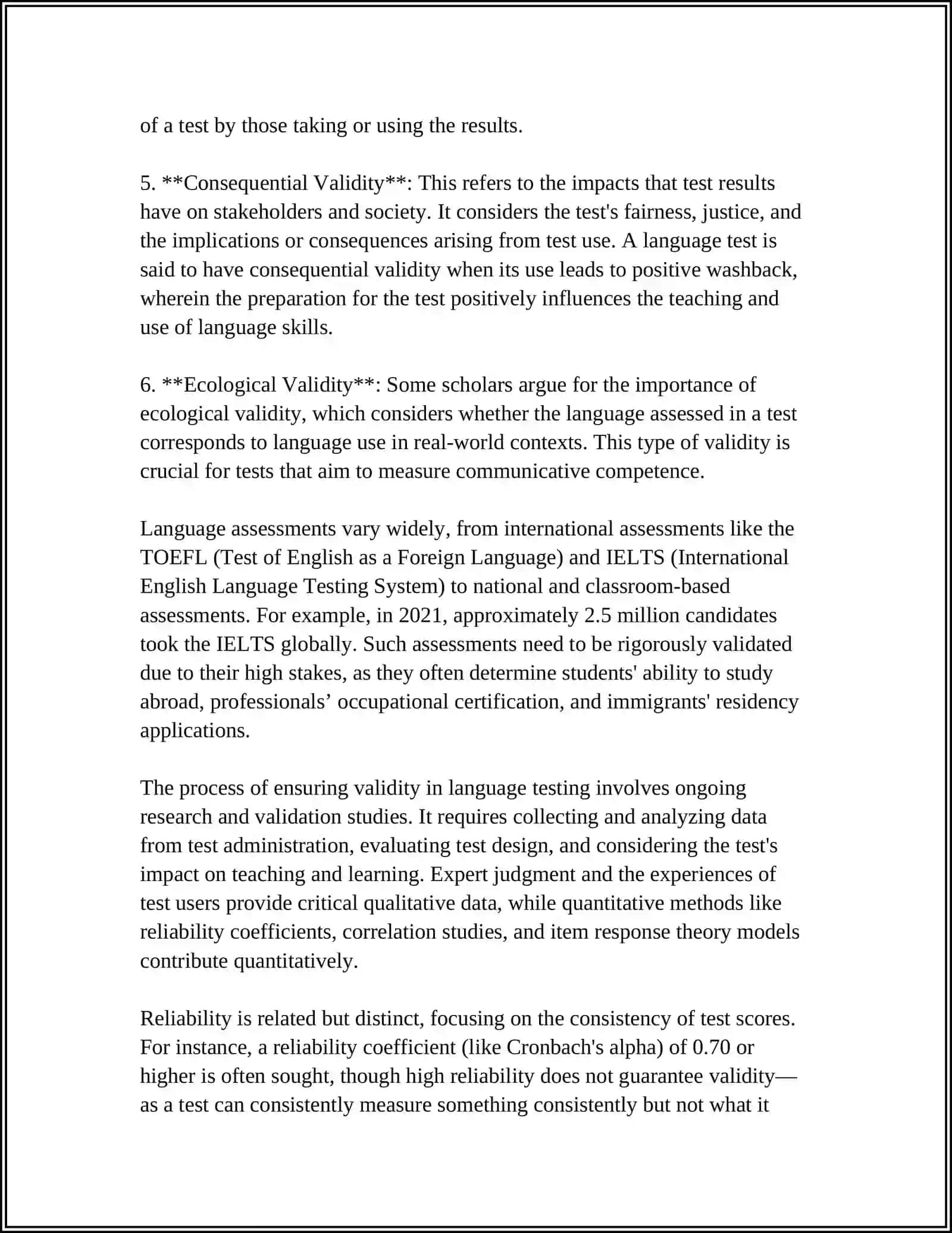 PRINCIPLES OF LANGUAGE ASSESSMENT AND TEST DESIGN 4
