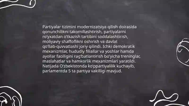 Demokratik Fuqarolik Jamiyati Asoslarining Shakillanishi Amalga Oshirilgan Siyosiy Islohatlar 4