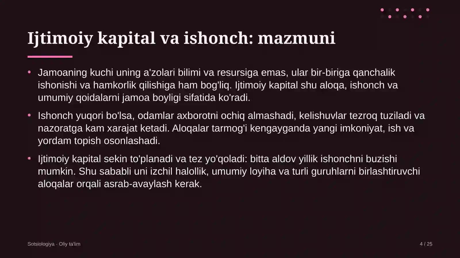 pillachilikda ijtimoiy kapital va ishonch 5284 4