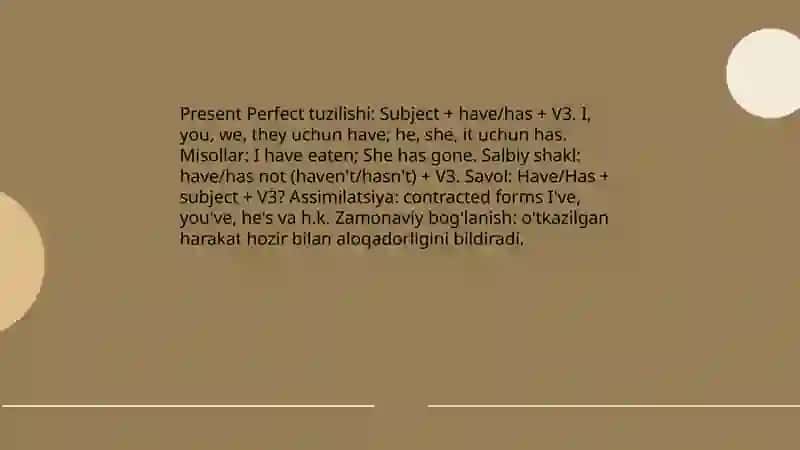Present Perfect 4