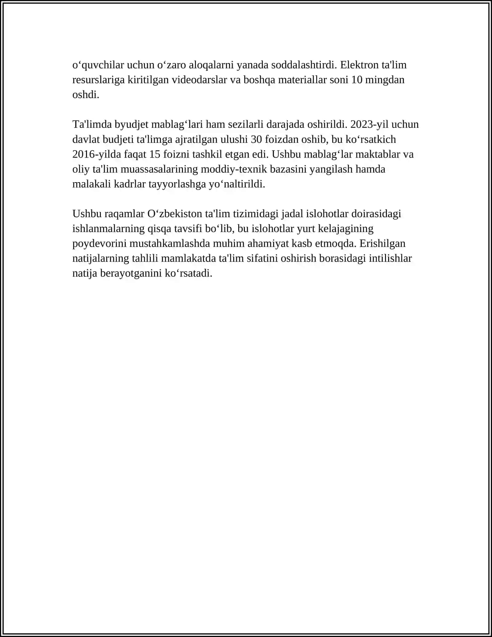 O'ZBEKISTON RESPUBLIKASI IJTIMOIY SOHADA ISLOHOTLAR 4