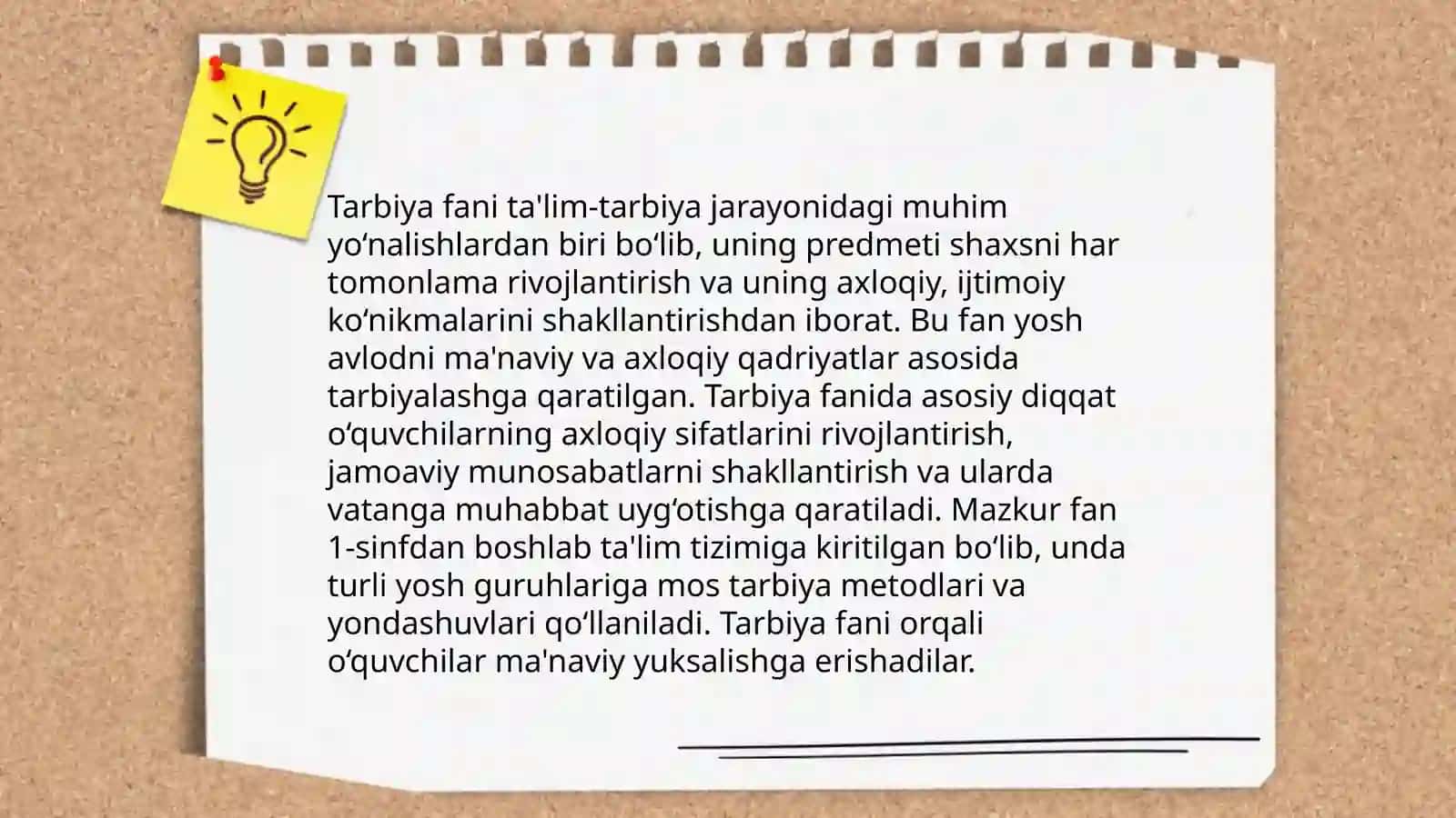 “TARBIYA” FANINI O‘QITISH METODIKASINING PREDMETI, MAQSAD –VAZIFALARI VA ILMIY TADQIQOT METODLARI 4