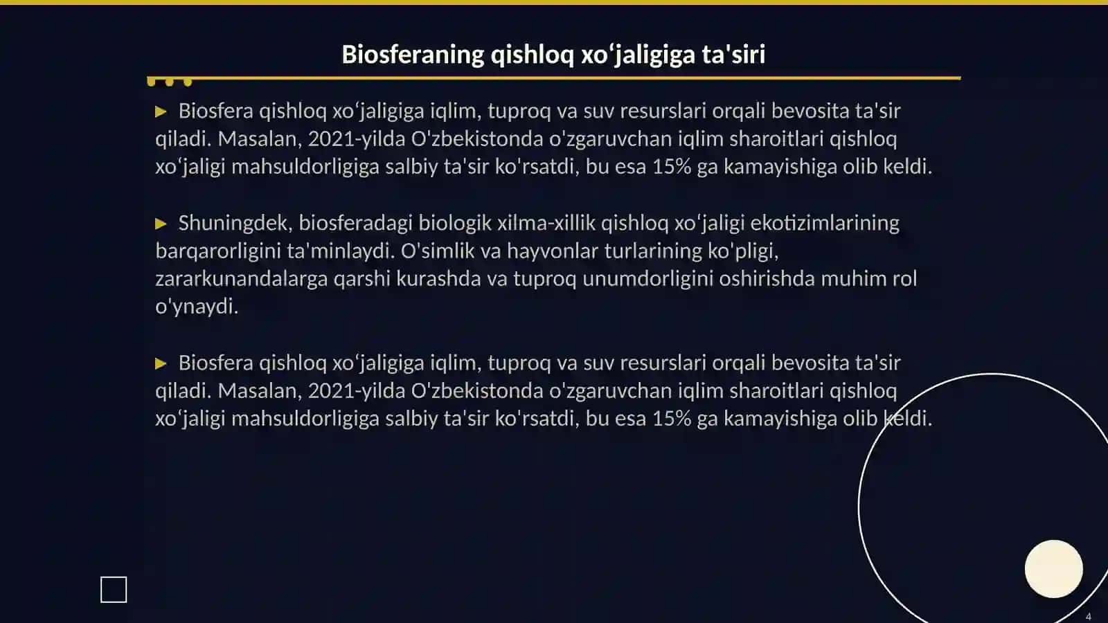 Qishloq xoʻjaligi va biosfera 4