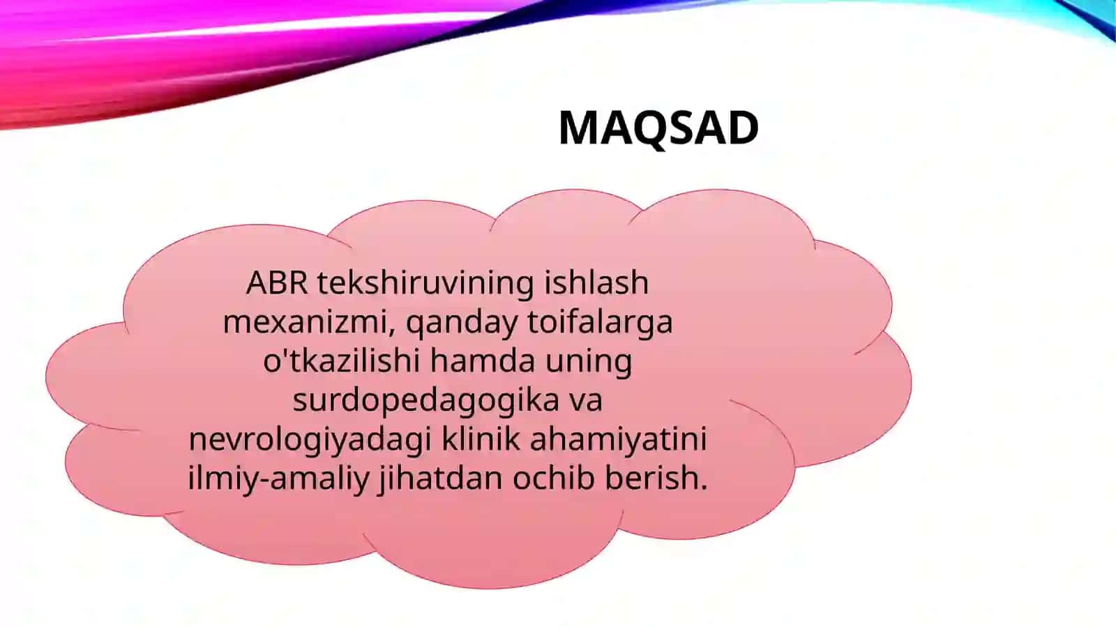 ABR (Auditory Brainstem Response) tekshiruvi va klinik ahamiyati 4