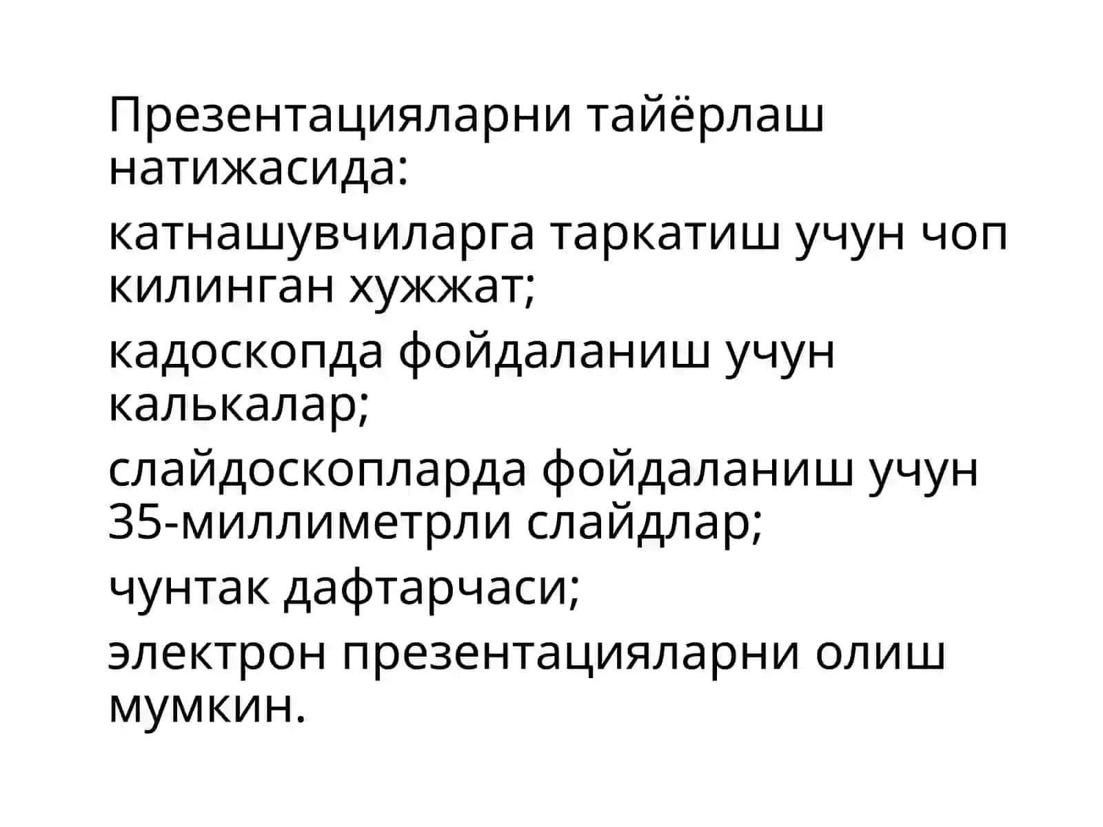 Презентацияларни яратиш дастурлари 4