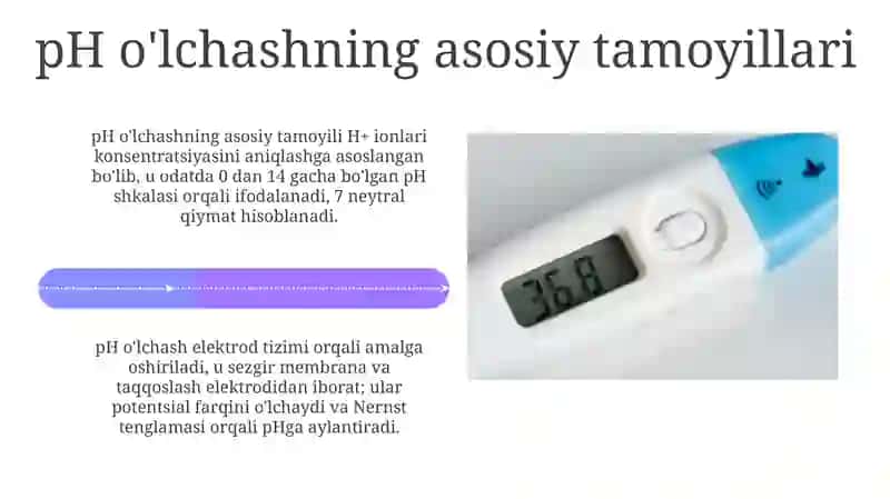 Harorat tuzatishi mavjud bo'lganda pH metr elektrod tizimining xatosini aniqlash 4