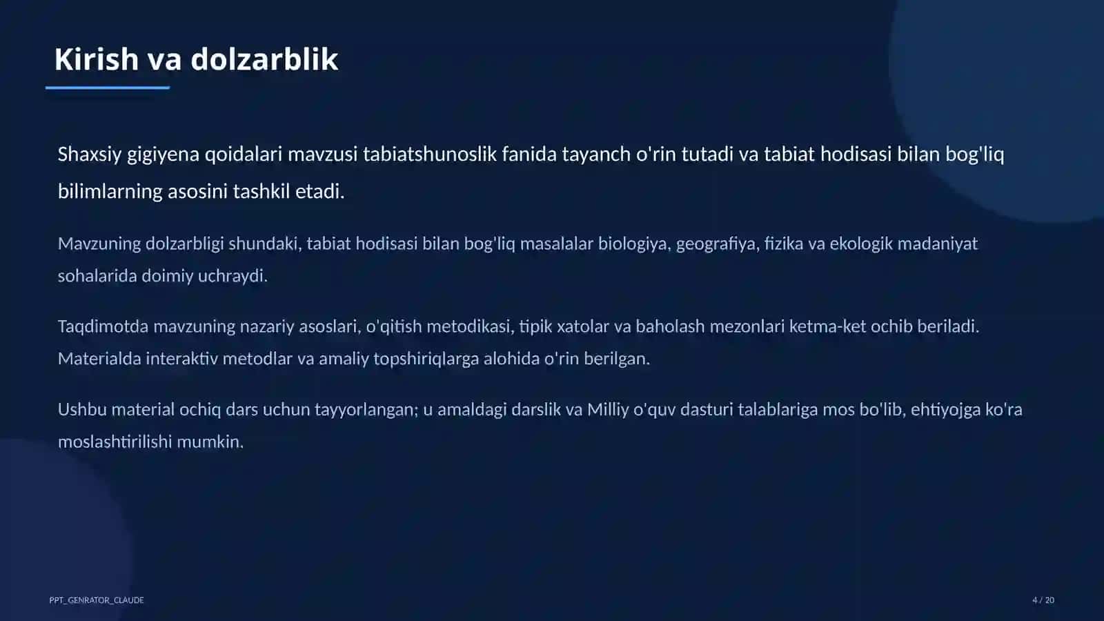 Shaxsiy gigiyena qoidalari (1-sinf) 4