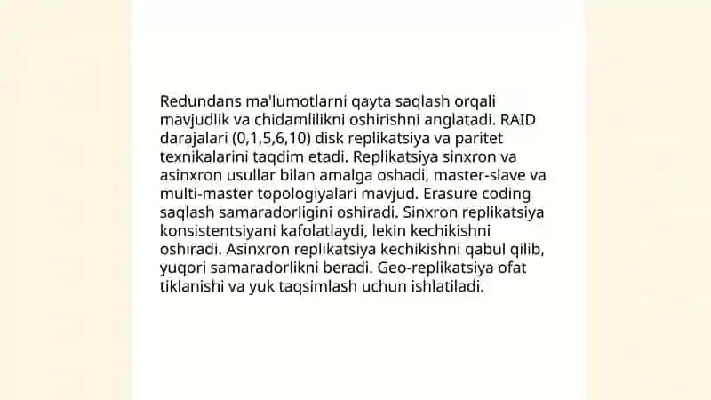 Ma'lumotlarni zaxiralash usullari va strategiyalari 4