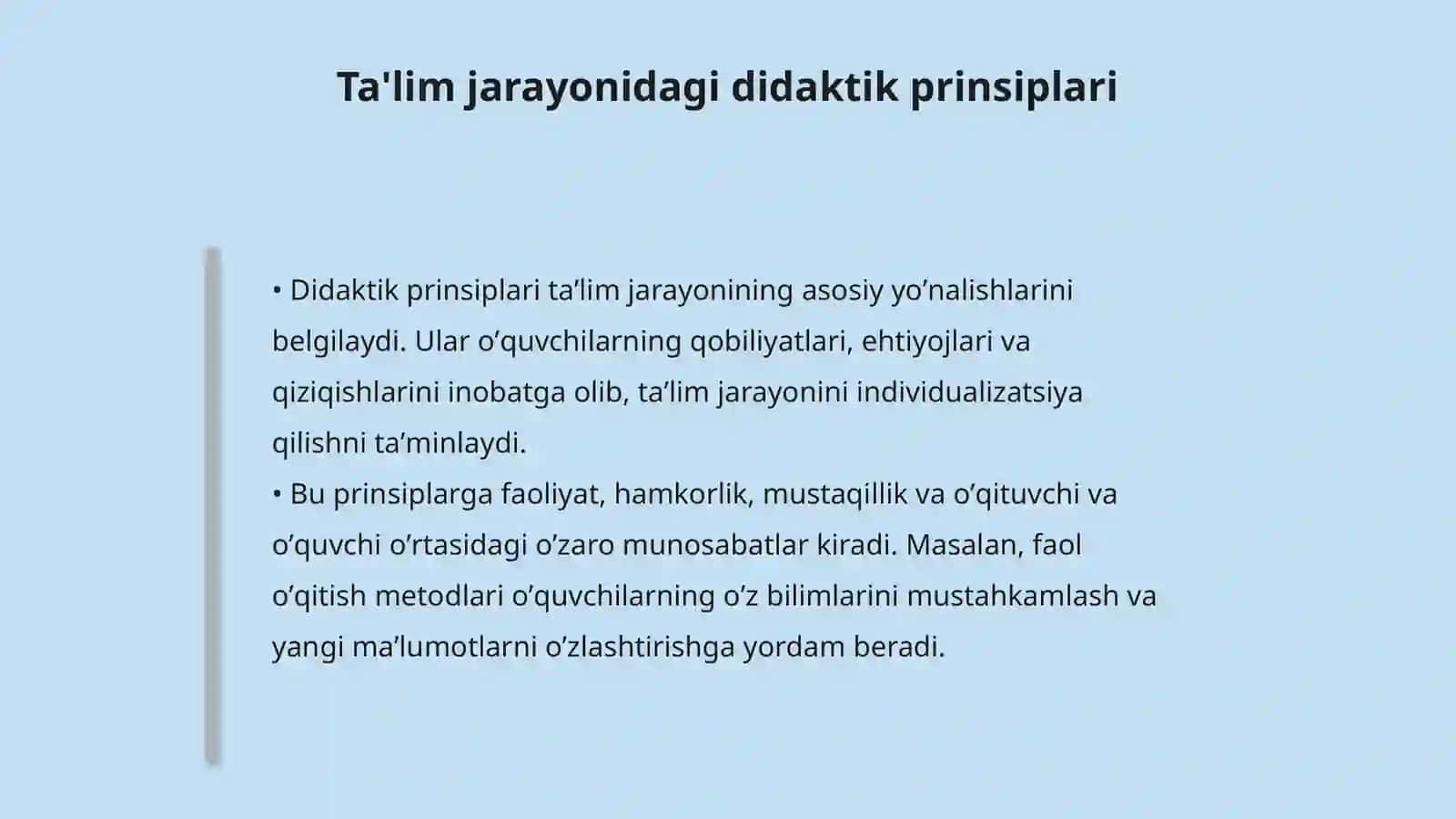 Didaktika - ta’lim nazriyasi 4