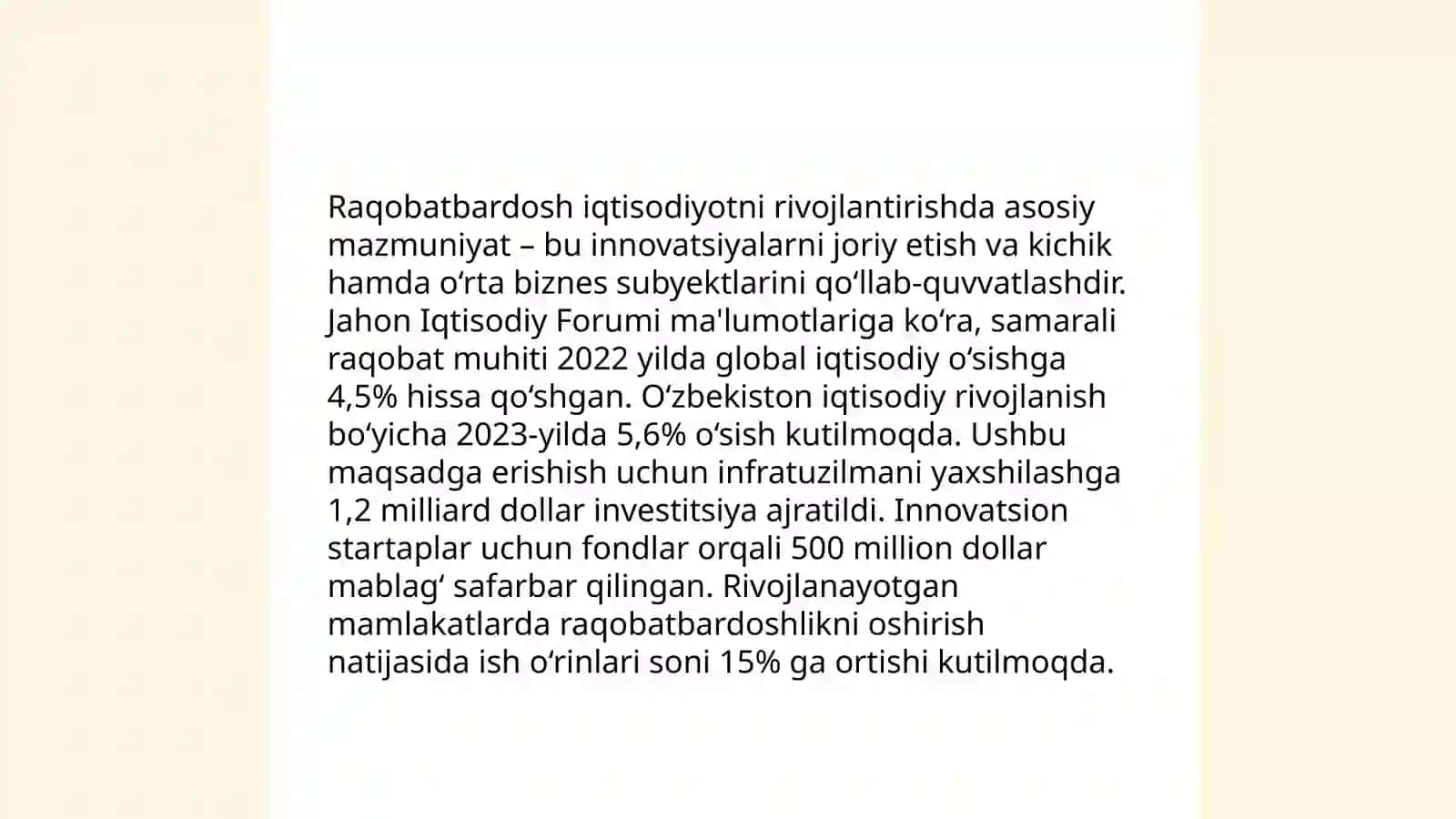 Yangi O'zbekistonning Taraqqiyot strategiyasi 2022-2026 yillarga mo'ljallangan 4