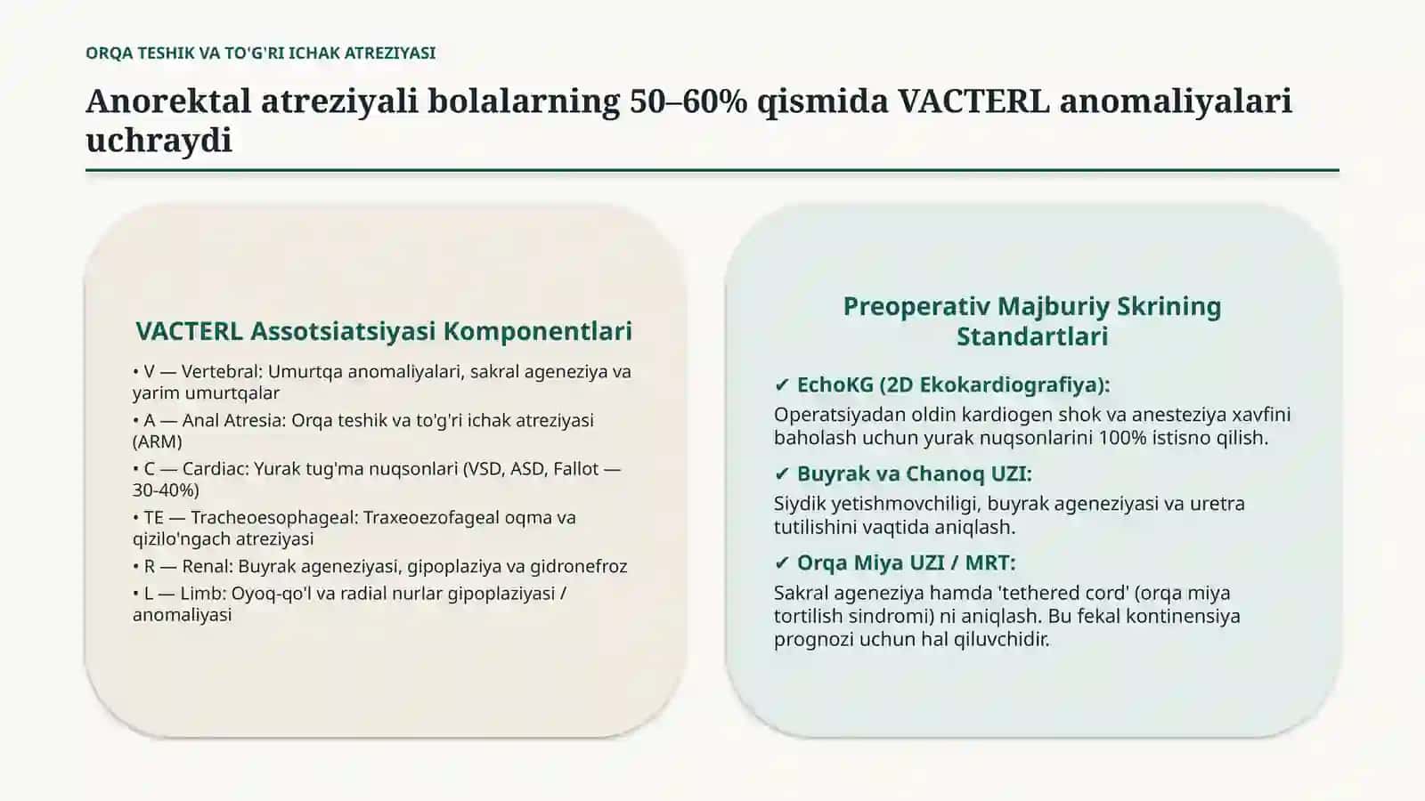 Orqa peshov va to‘g‘ri ichak atreziyasi — 15 slaydlik taqdimot 4
