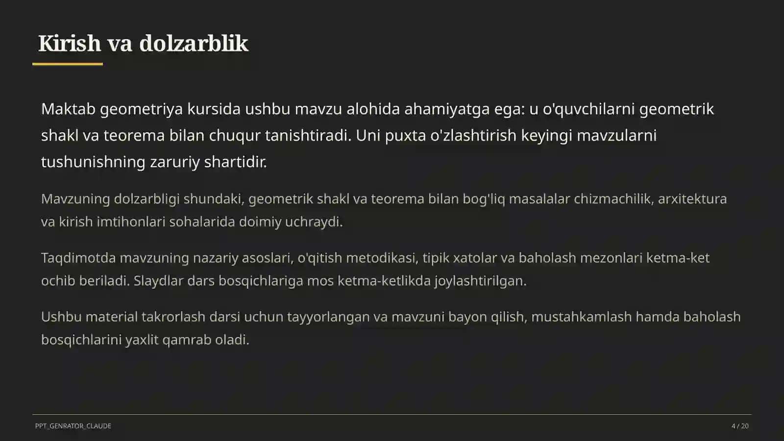 Fazoda perpendikulyarlik: uch perpendikulyar teoremasi (10-sinf) 4