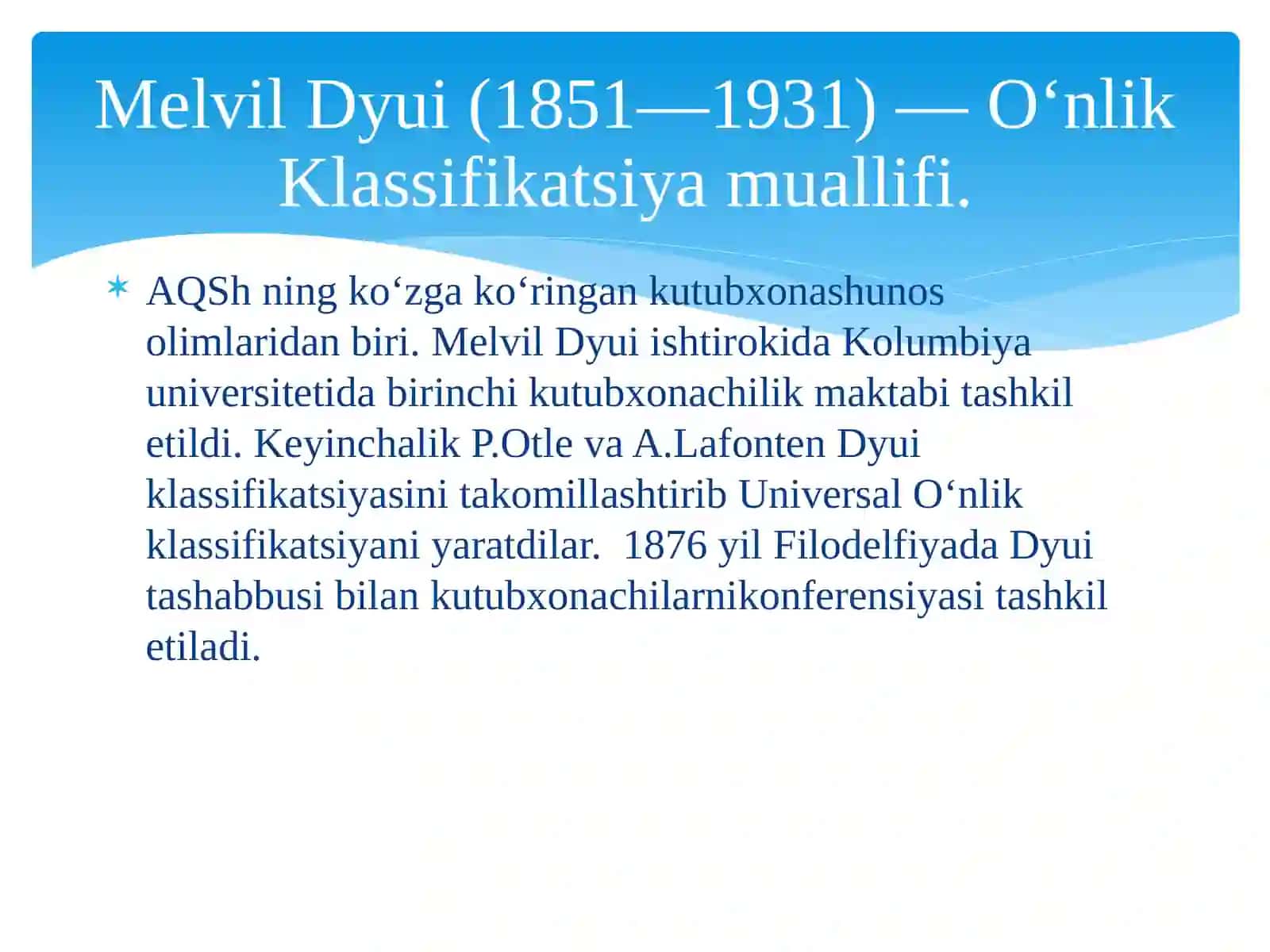 Universal o‘nlik klassifikatsiyasi 4