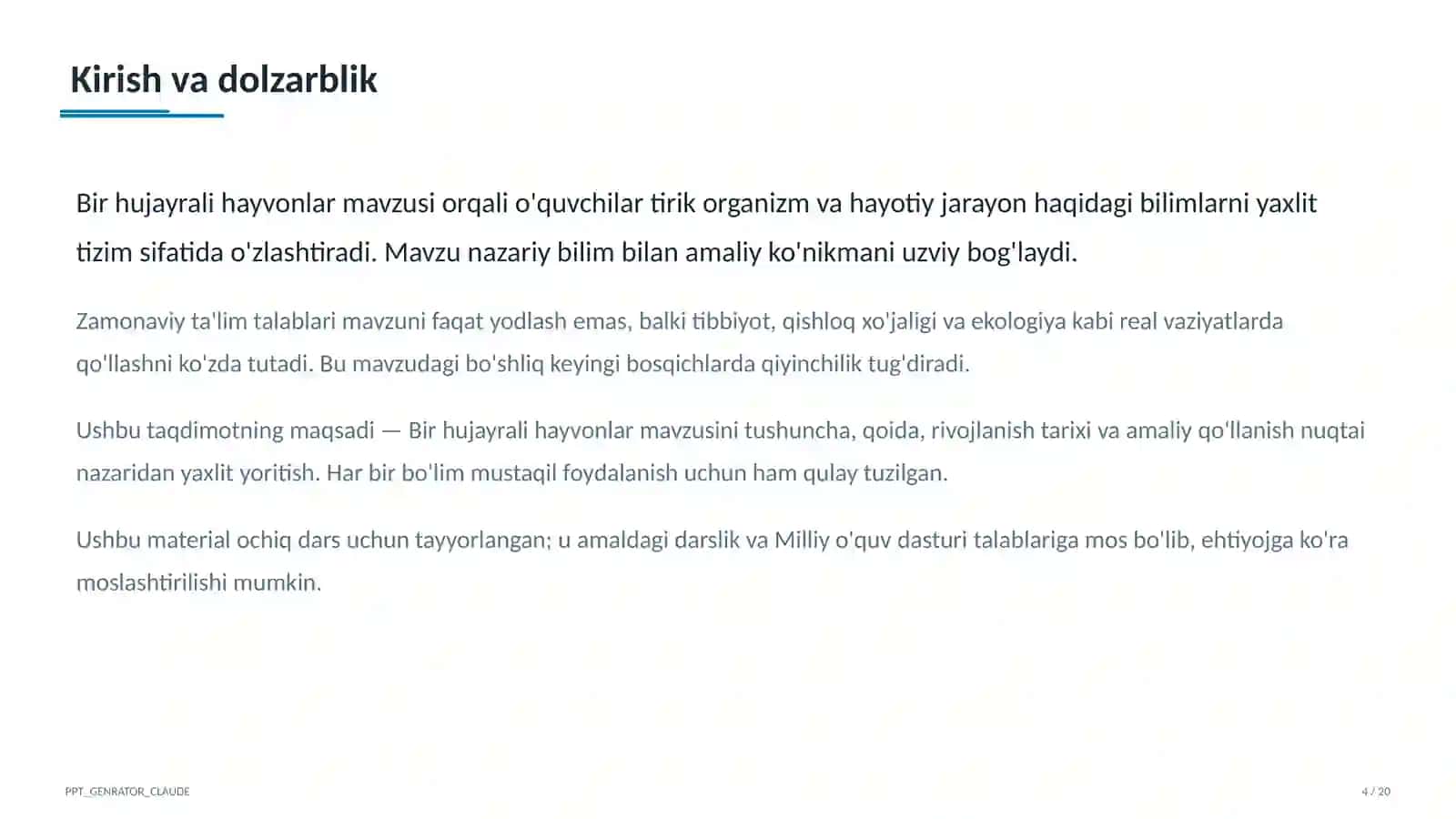 Bir hujayrali hayvonlar (7-sinf) 4
