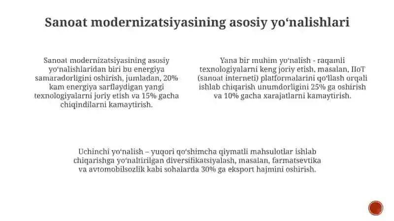 Qishloq xo'jaligi va sanoat sohasidagi o'zgarishlar 4