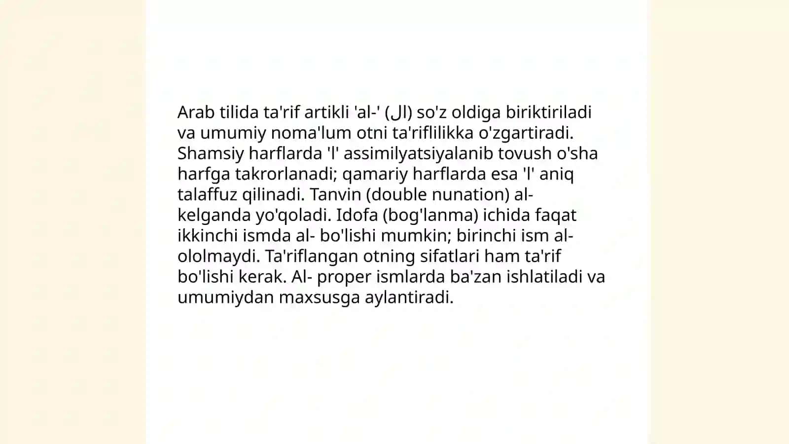 Arab tilida ko'makchilar 4