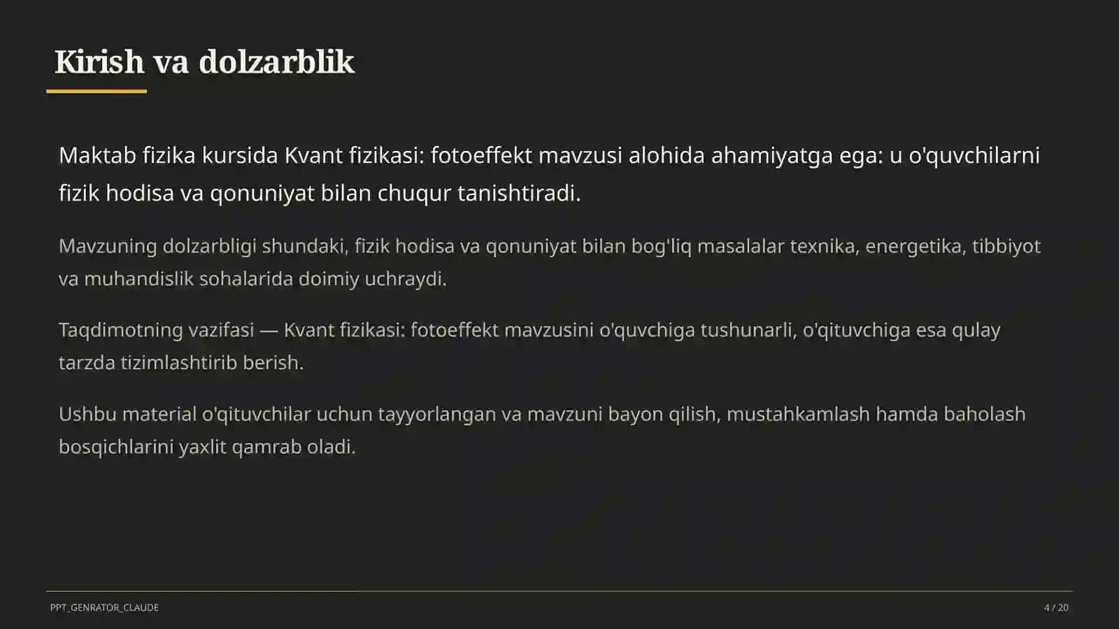 Kvant fizikasi: fotoeffekt (11-sinf) 4