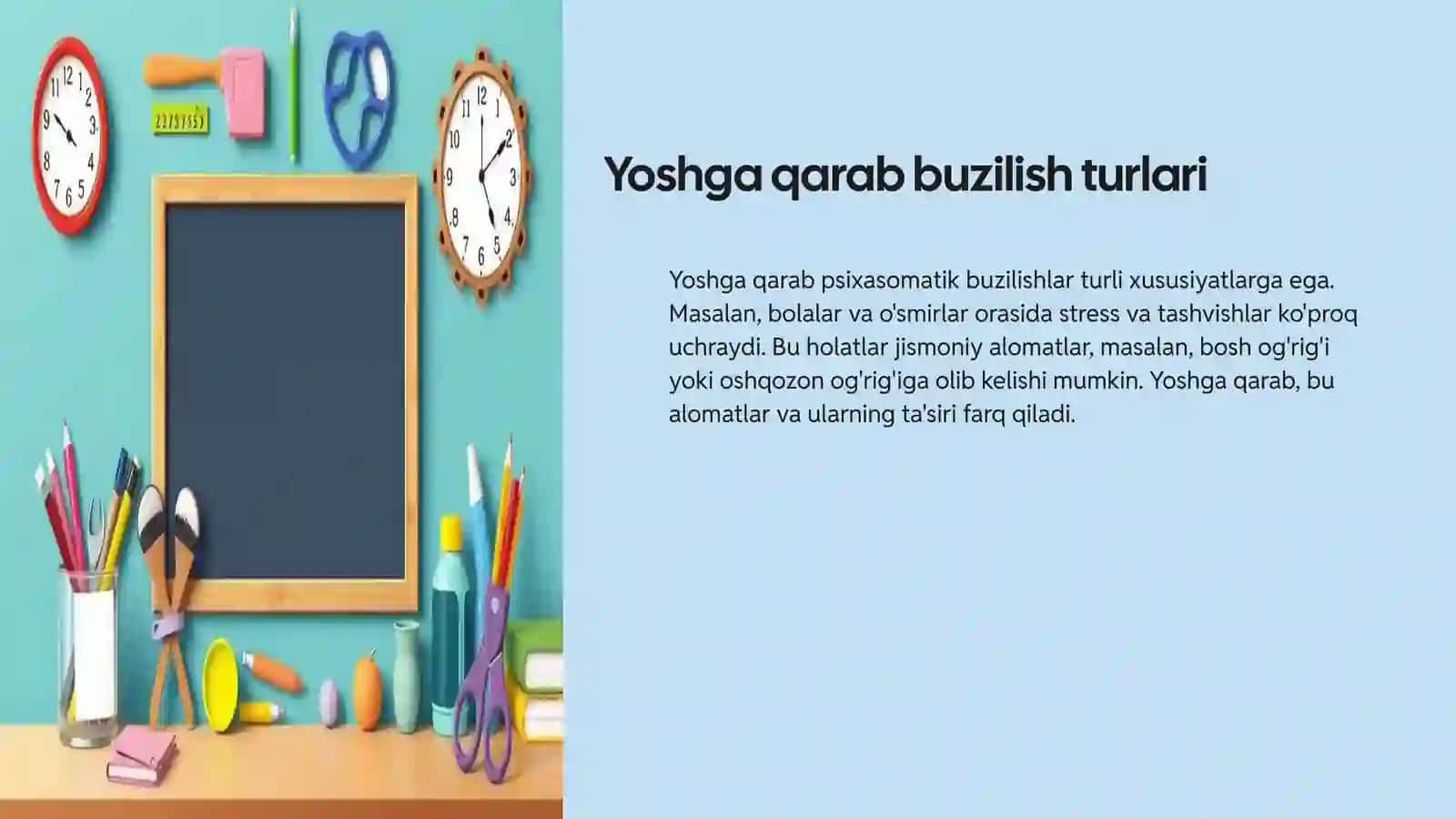 Psixosomatika Buzilishlar Yoshga Qarab Xususiyatlar 4