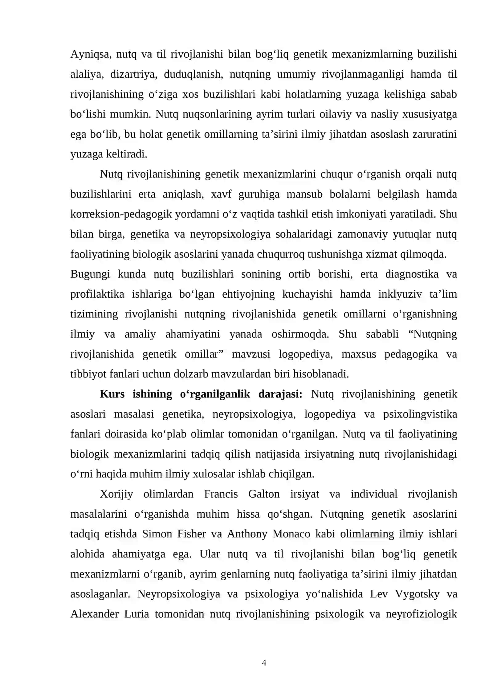 Nutqning rivojlanishida genetik omillar 4
