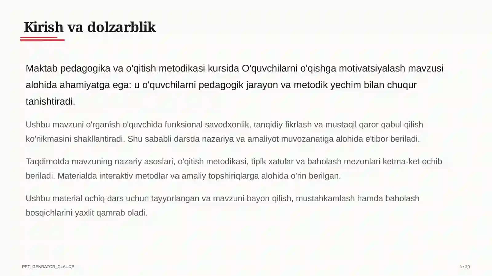 O'quvchilarni o'qishga motivatsiyalash 4