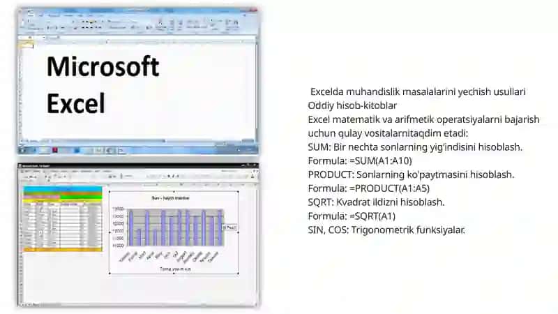 Microsoft Excel’da muhandislik masalalarini yechish 4