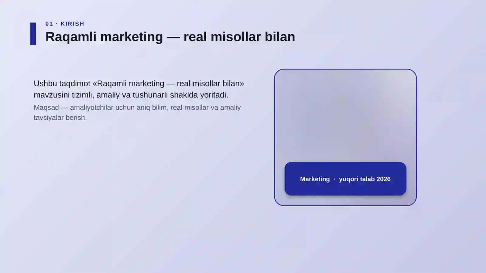 Raqamli marketing — real misollar bilan 4