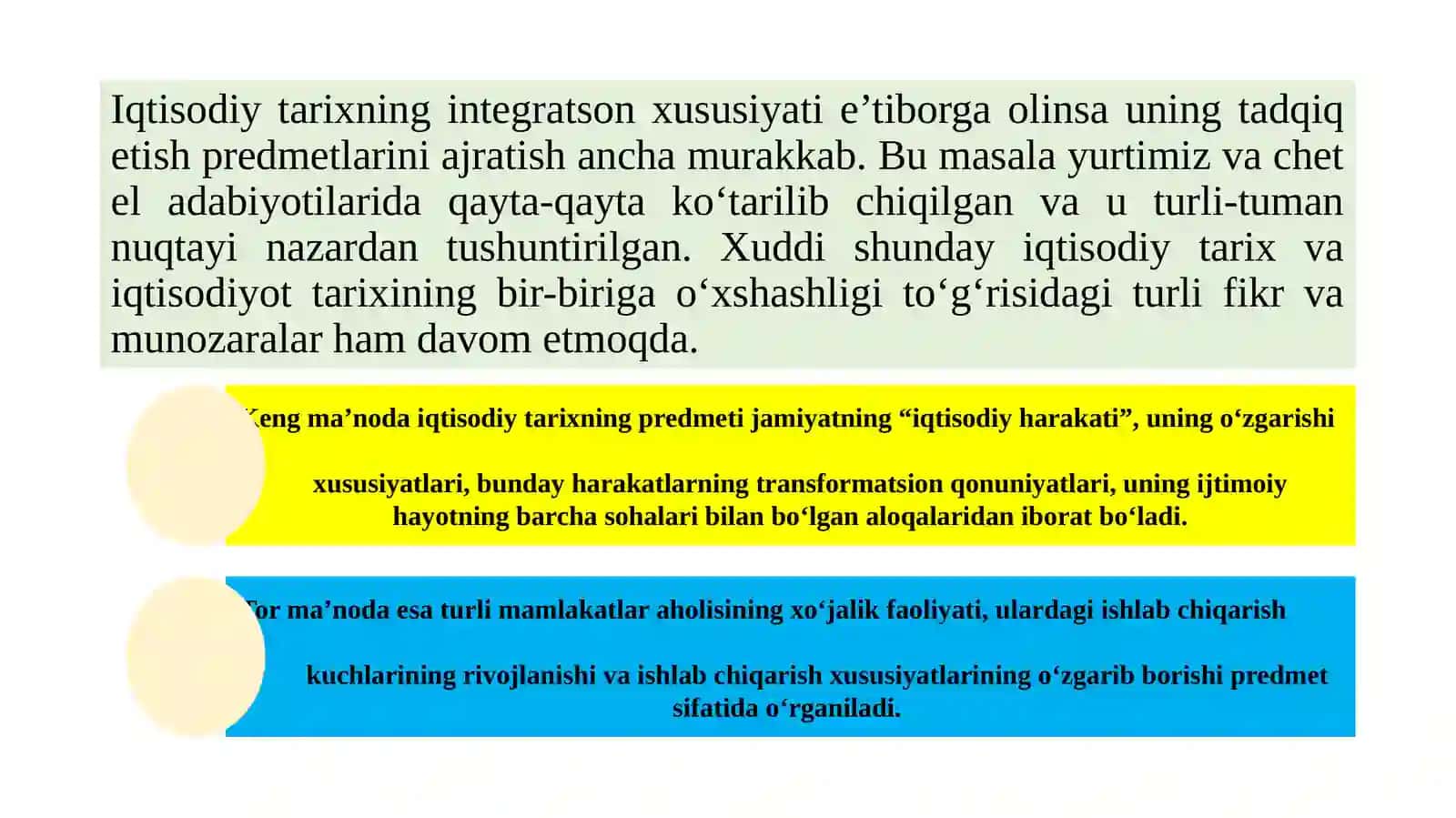 “Iqtisodiyta’limotlartarixi” fanining predmeti 4