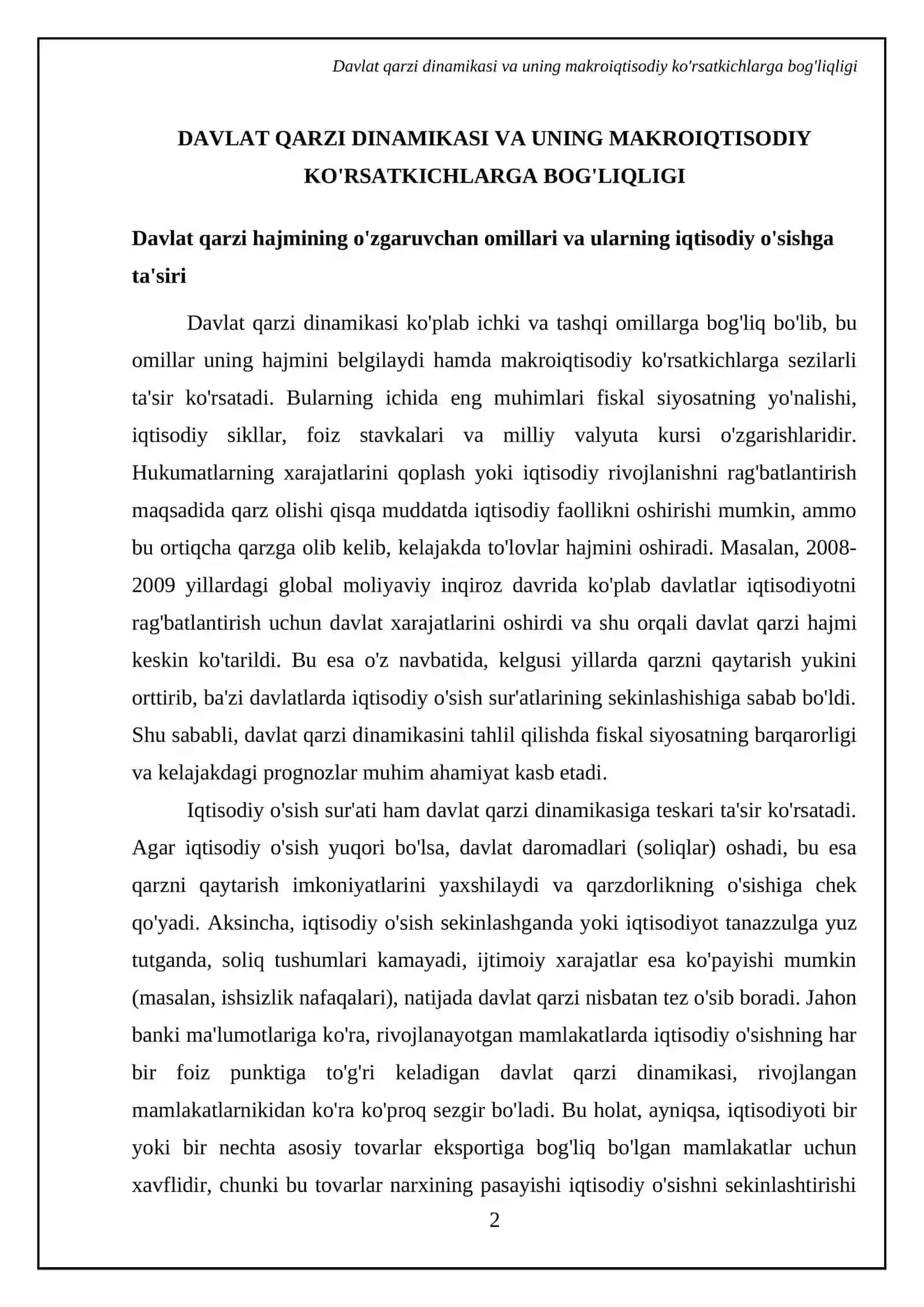 Davlat qarzi va uning iqtisodiyotiga taʼsiri 4