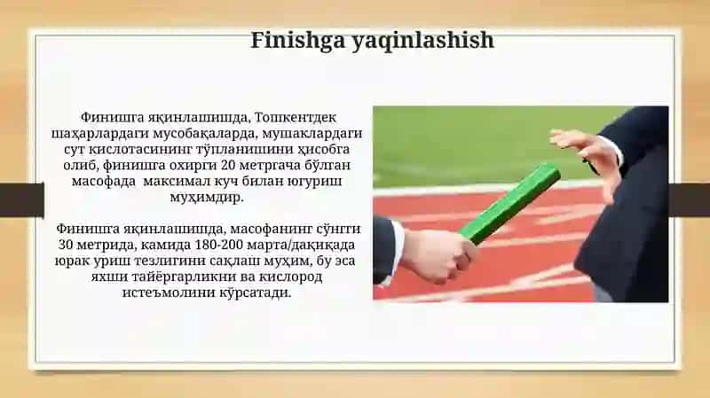 200 metrga yugurishni takomillashtirish 4