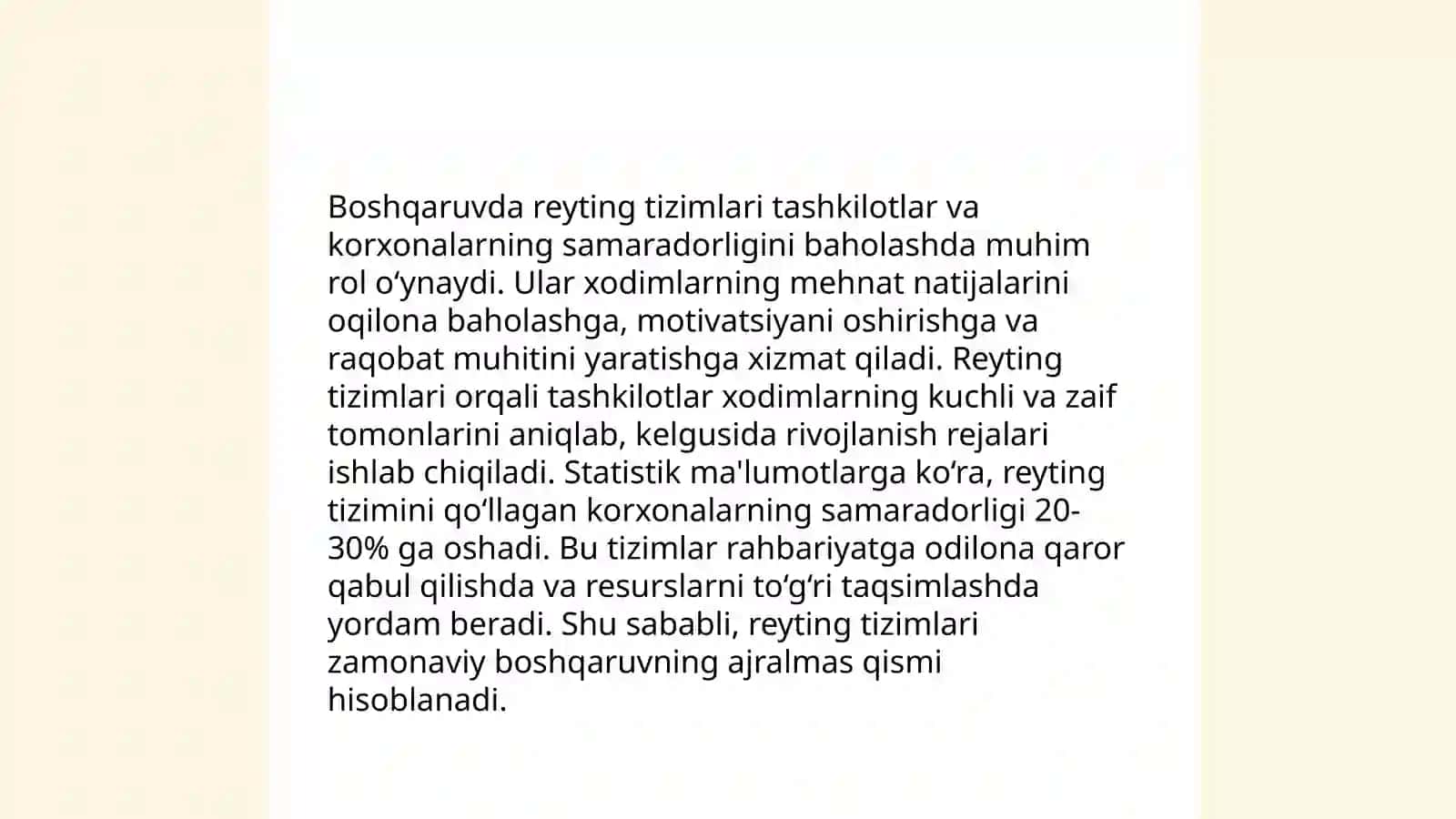 O’quvchilarning bilim, ko’nikma va malakalarini baholashning reyting tizmi 4