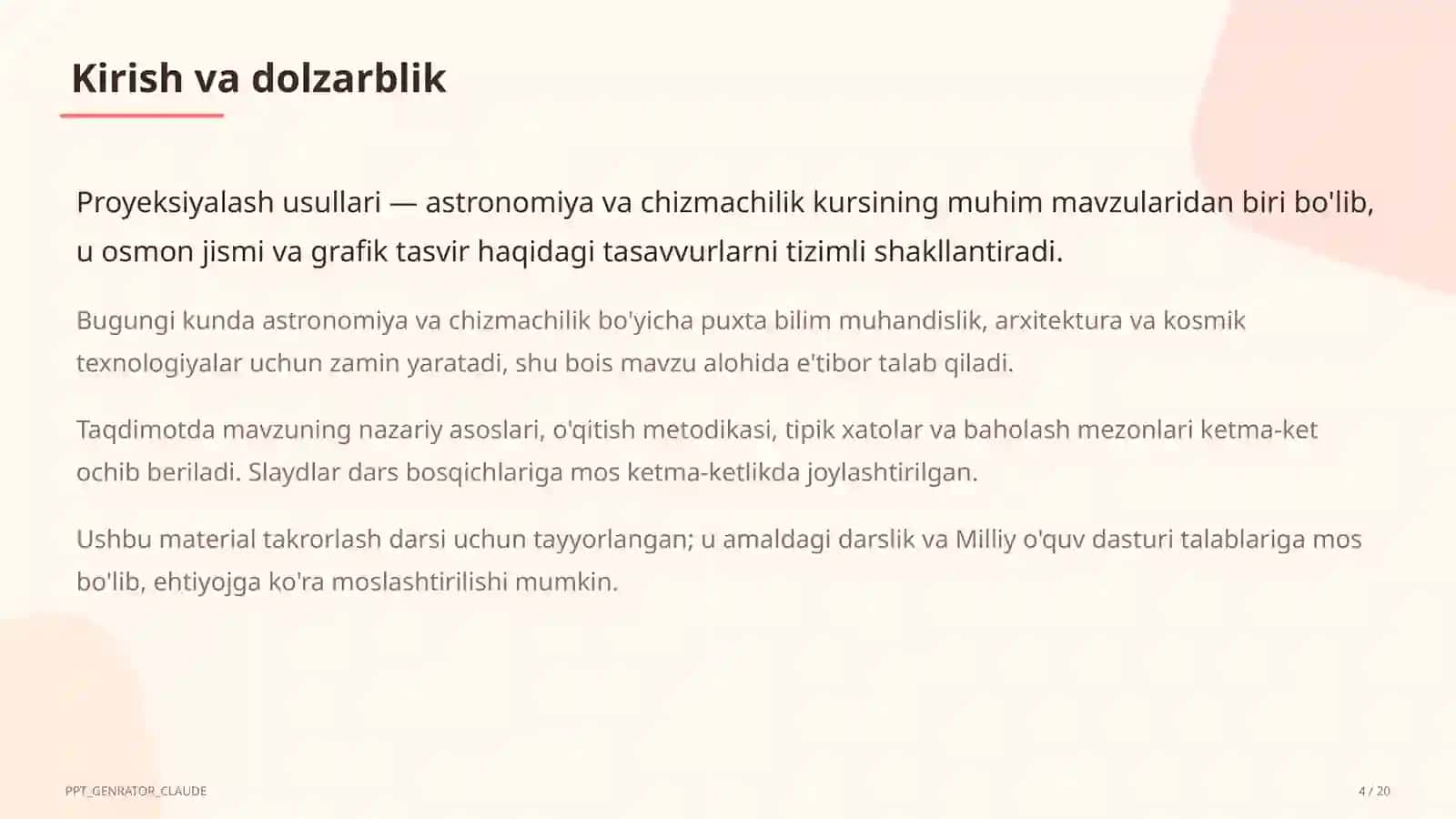 Proyeksiyalash usullari (8-sinf) 4