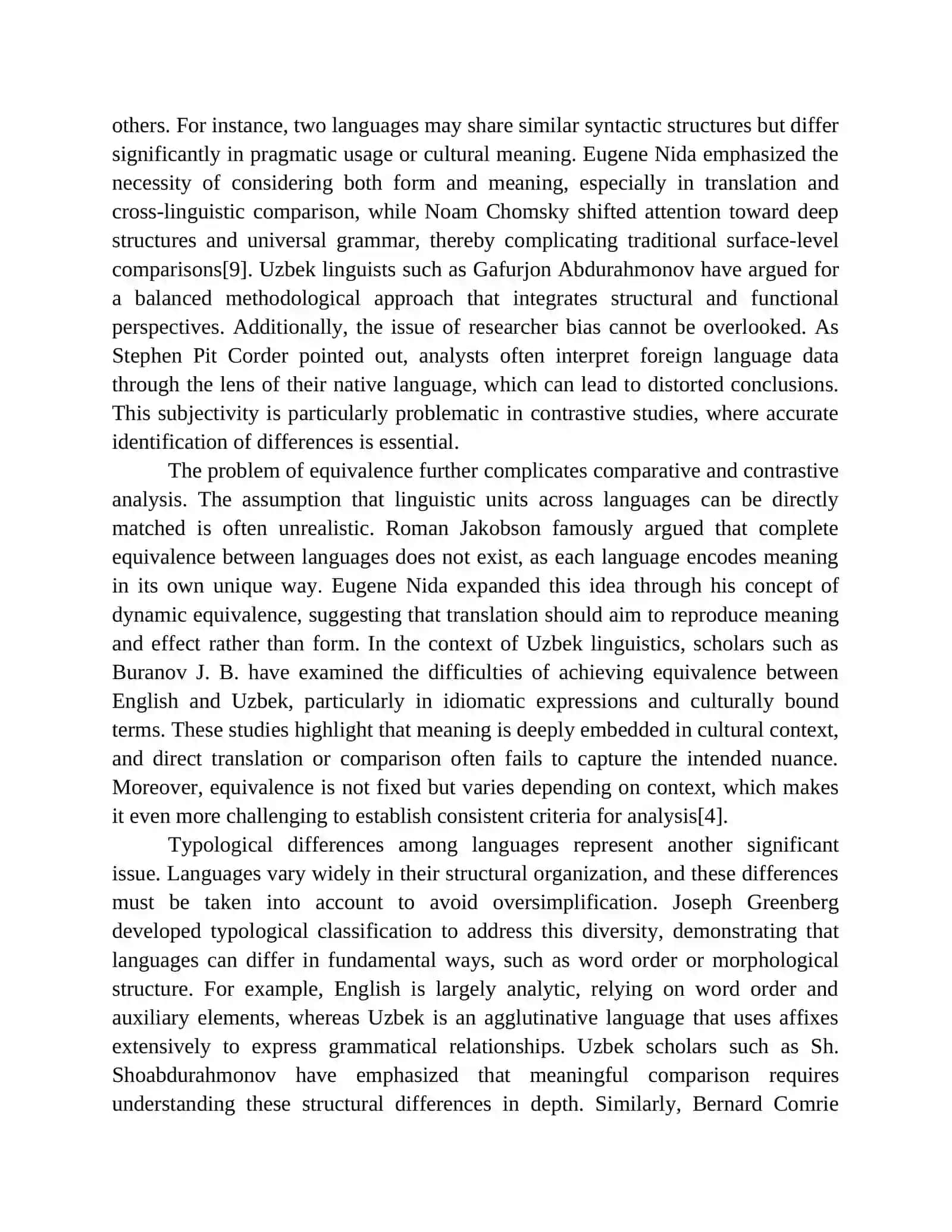 Key Issues in Comparative and Contrastive Language Studies 4
