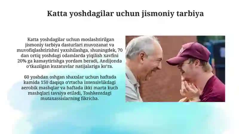 Turli yoshdagi shaxslar uchun jismoniy tarbiya metodikasi 4