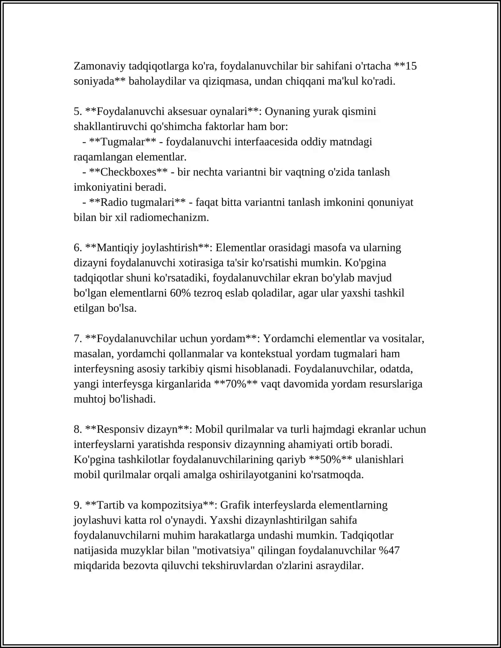 FOYDALANUVCHI GRAFIK INTERFEYSI ISHLAB CHIQISH ELEMENTLARI 4