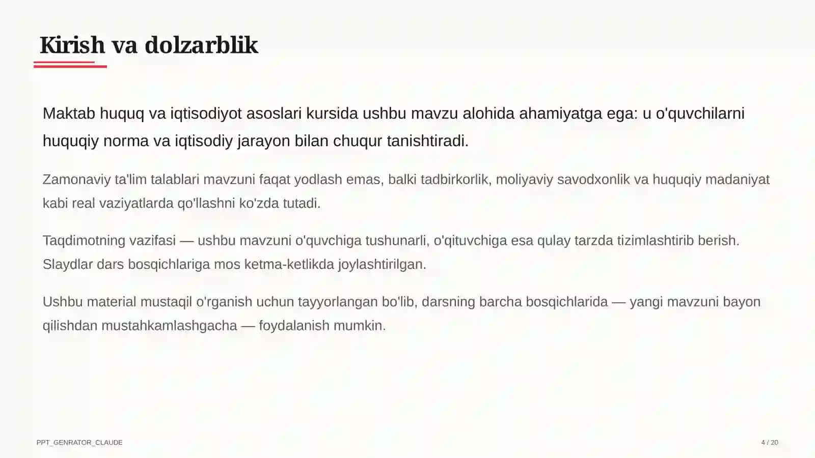 Huquq va iqtisodiyot asoslari (9–11) 4