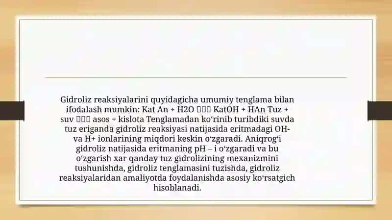 tuzlar gidrolizi 4