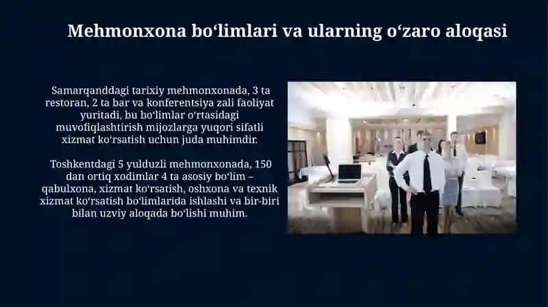 Mehmonxona boshqaruv strukturasi va vazifalari 4
