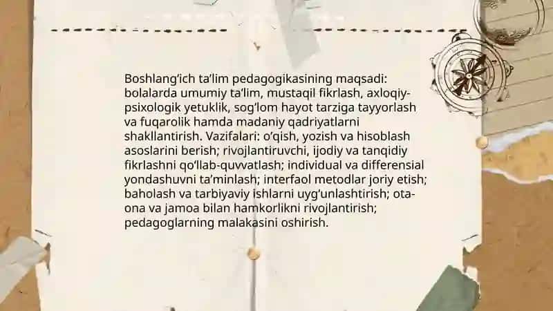 Boshlang'ich ta'lim pedagogikasi fanining pretmeti maqsadi vazifasi ilmiy tadqiqot metodlari 4