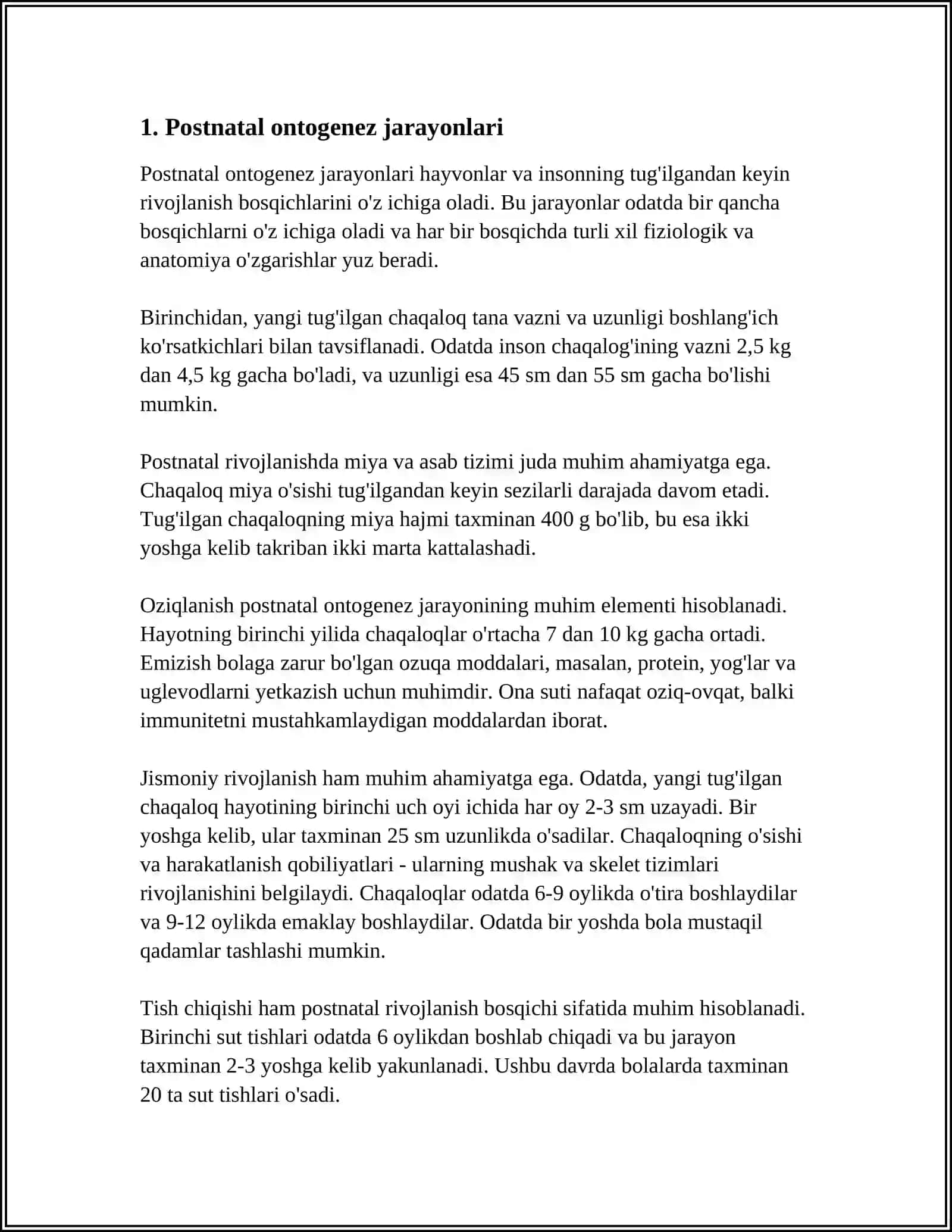 POSTNATAL ONTOGENIZDA RIVOJLANISH JARAYONLARINING BOSHQARILISHI GOMEOSPAZNING PAMINLANISH MEHANIZMLARI REGENERASIYA UNING GOMEOSTAZNI TAMINLANISHIDAGI AHAMIYATI 4